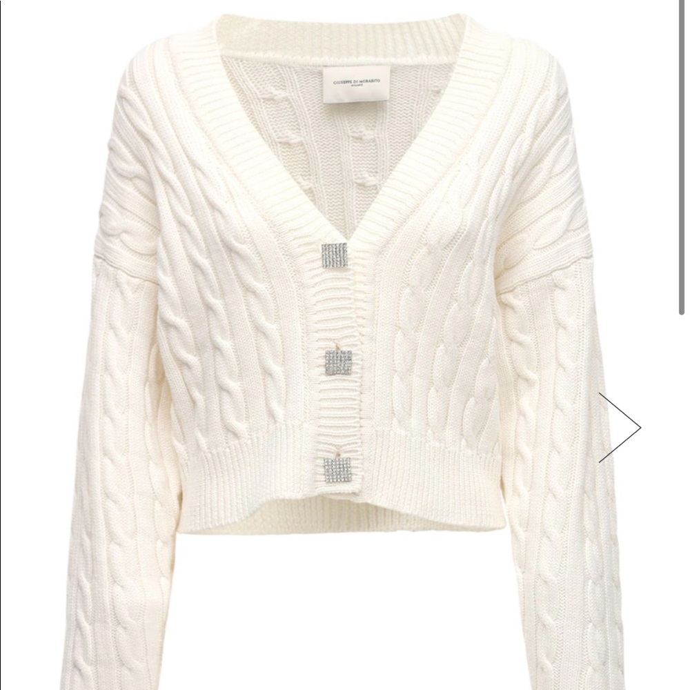 Giuseppe Di Morabito cropped cable knit cardigan